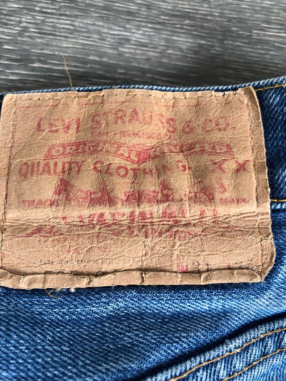 Vintage Levis Cutoff Shorts Redline 501s Selvedge… - image 8