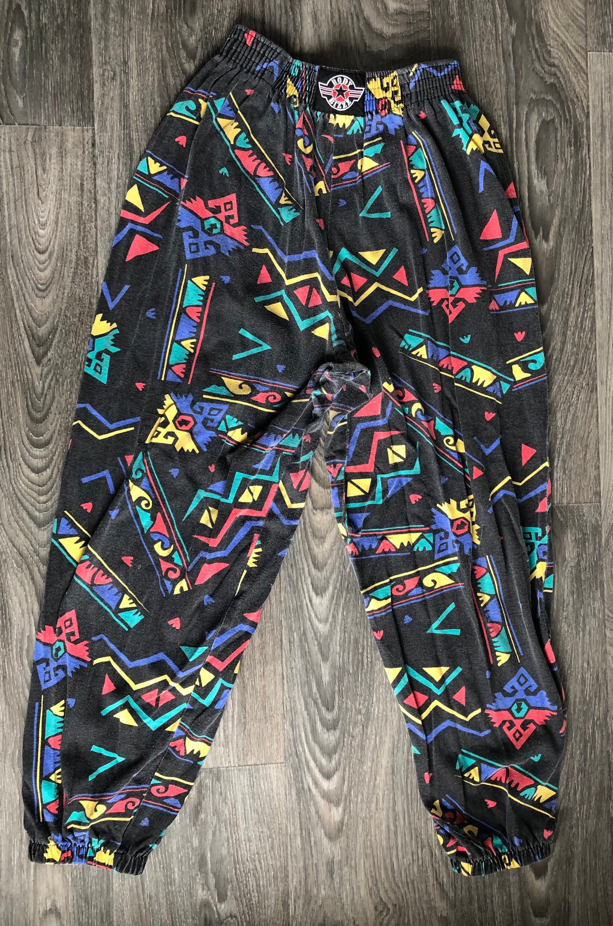 Vintage Body Blitz Parachute Pants 80s Abstract Skate Surf Vintage Body Blitz Parachute Pants 80s Abstract Skate Surf