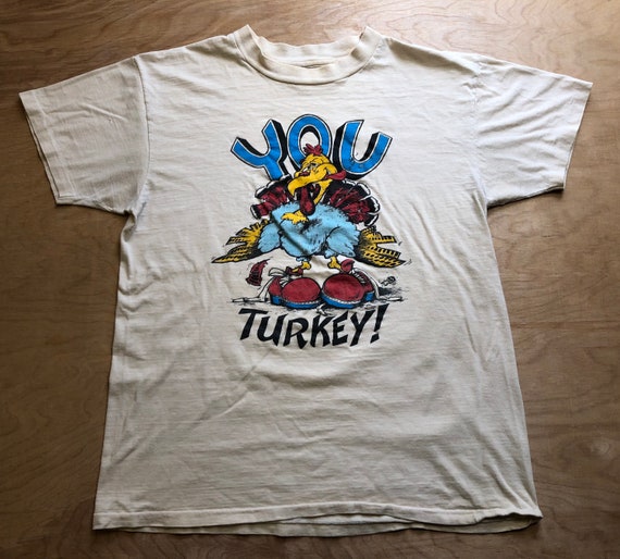Vintage 70s You Turkey T-shirt Cartoon Single Stitch Shirt - Etsy