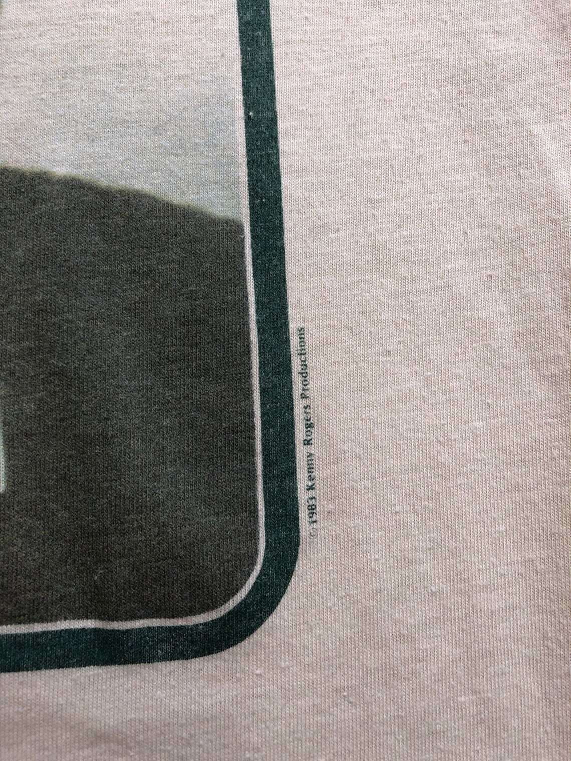 T-shirt Vintage Kenny Rogers The Jovan Tour 1983 - Années 80, Ringer Country, Taille Small