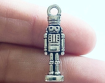 31mm Silver Yellow Plated Nut Cracker Charm 