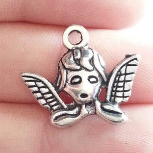 10/20/50 Guardian Angel Charms,  Christmas Angel,  Cherub,  Silver