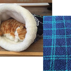 Medium, Snuggle Den, Blue, Green, Pet Bed, NEW FABRIC CHOICES, Sleeping Bag, Den, burrow bed. dog sleeping bag, snuggle sacks, cave beds
