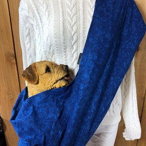 Pet Carrier, Pet Sling, Blue Molt,  Pet Pouch, Handcrafted, Dog Carrier, Puppy Sling, Dog Sling
