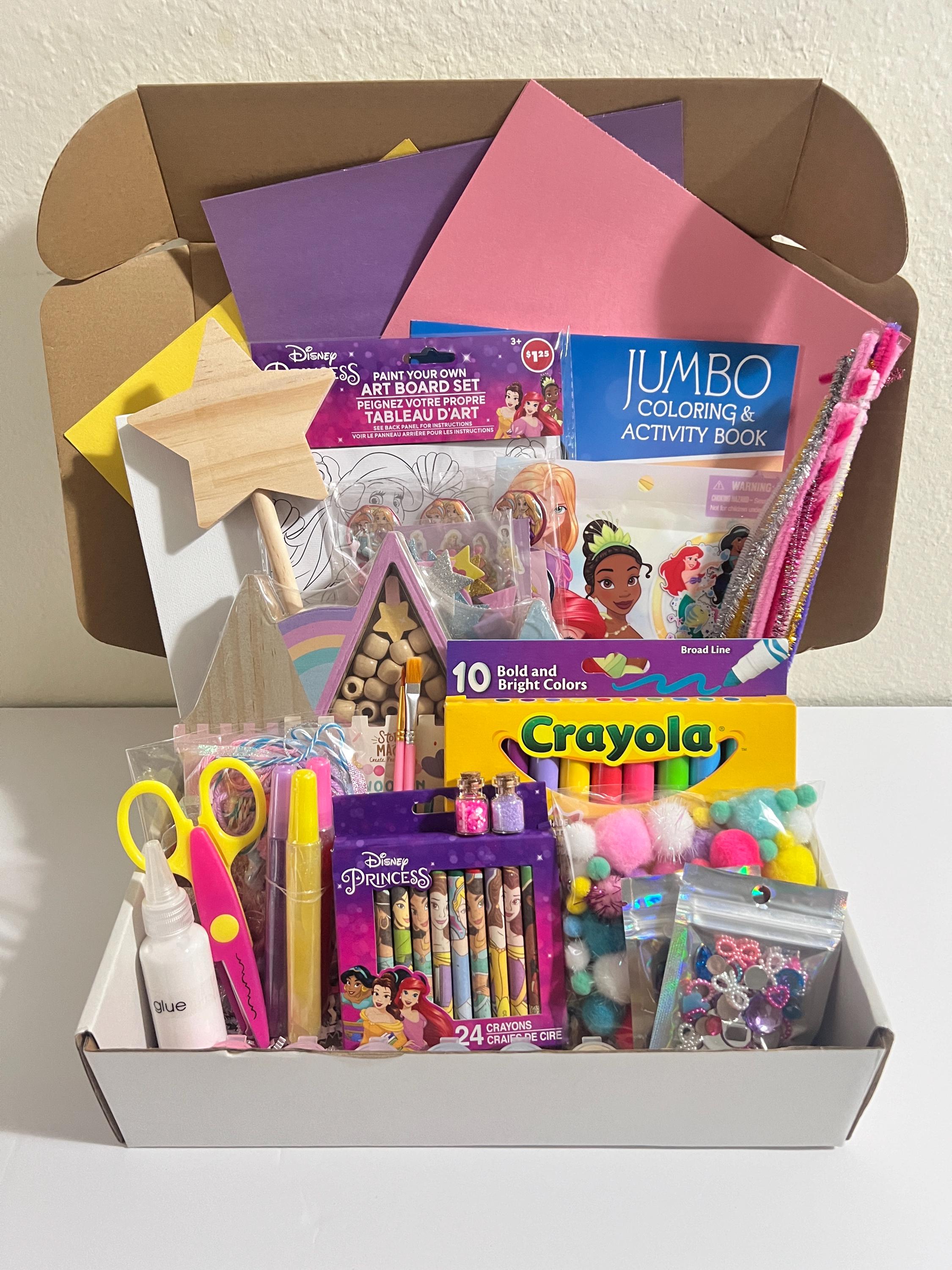 Craft Boxes for Girls, Princess Craft Kit, Art Boxes for Kids, Busy Box for Kids, Children's Activity Box, Custom Craft Boxes