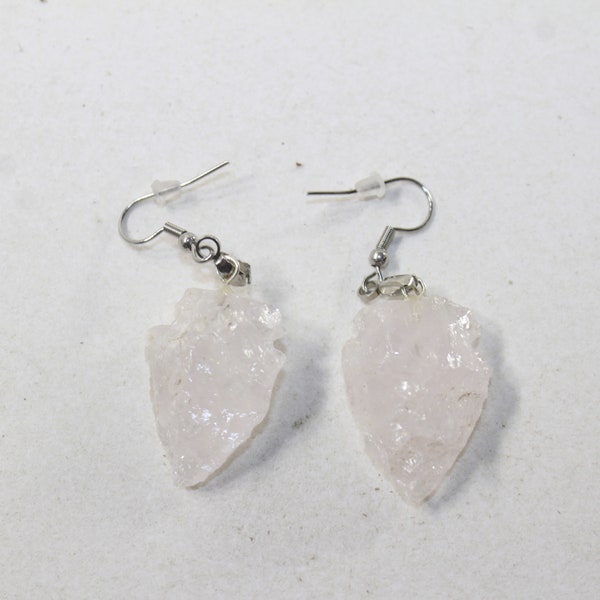 Quartz Arrowhead Earrings  #8832  Mountain Man Earrings