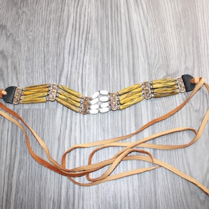 1 Bone Hairpipe Bead Choker  #1765        Mountain Man Jewelry