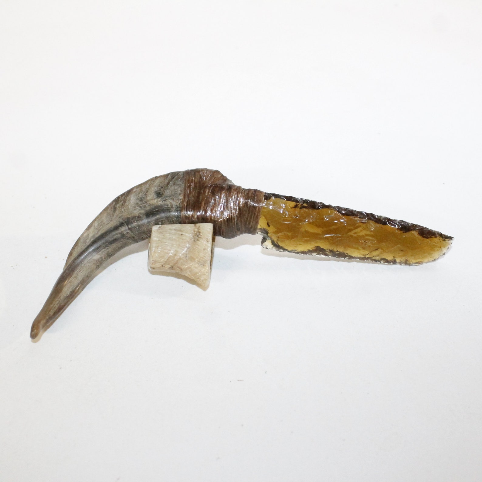 Goat Horn Handle Glass Blade Ornamental Knife 20216 Mountain Etsy