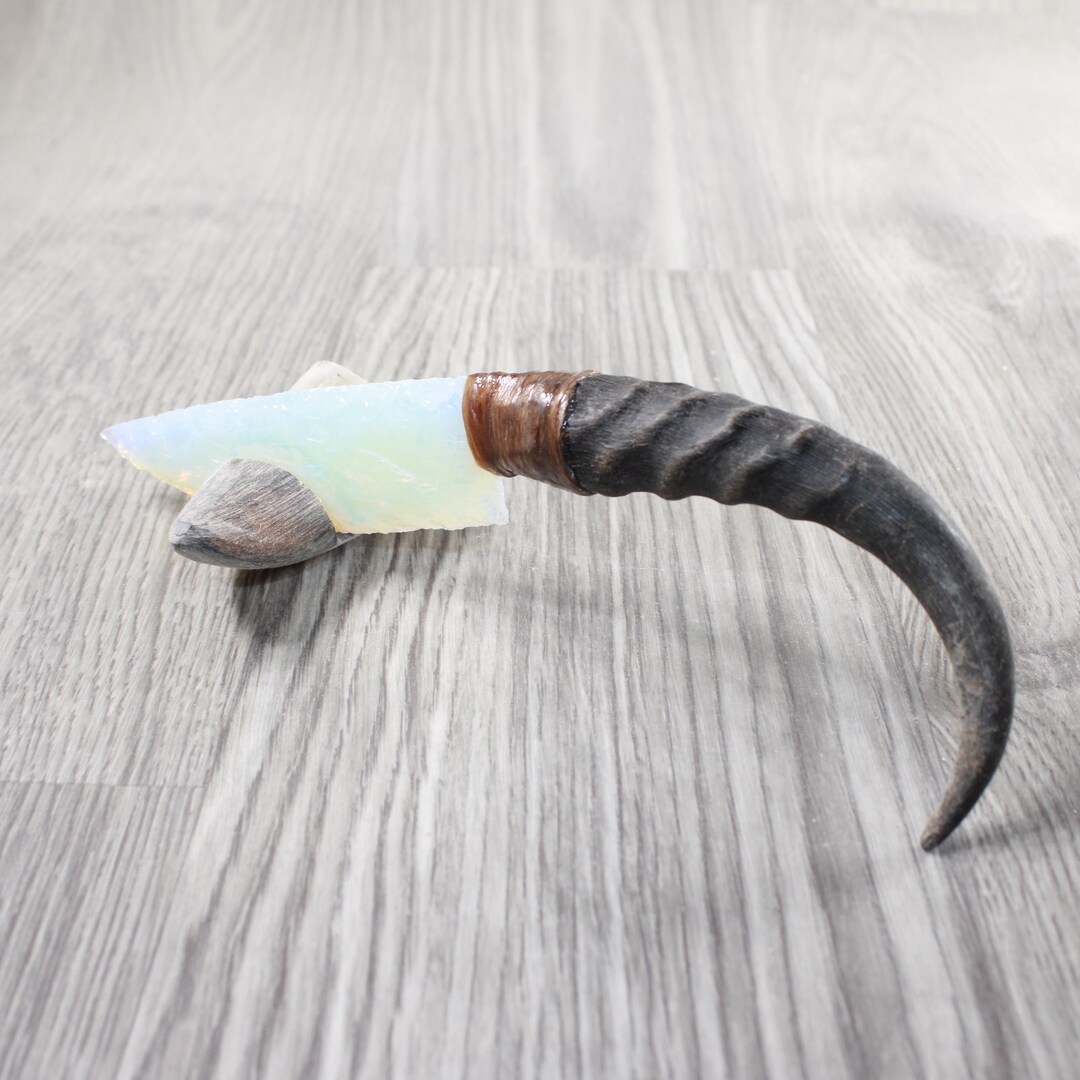Springbok Horn Handle Opalite Blade Ornamental Knife #1953 Mountain Man ...