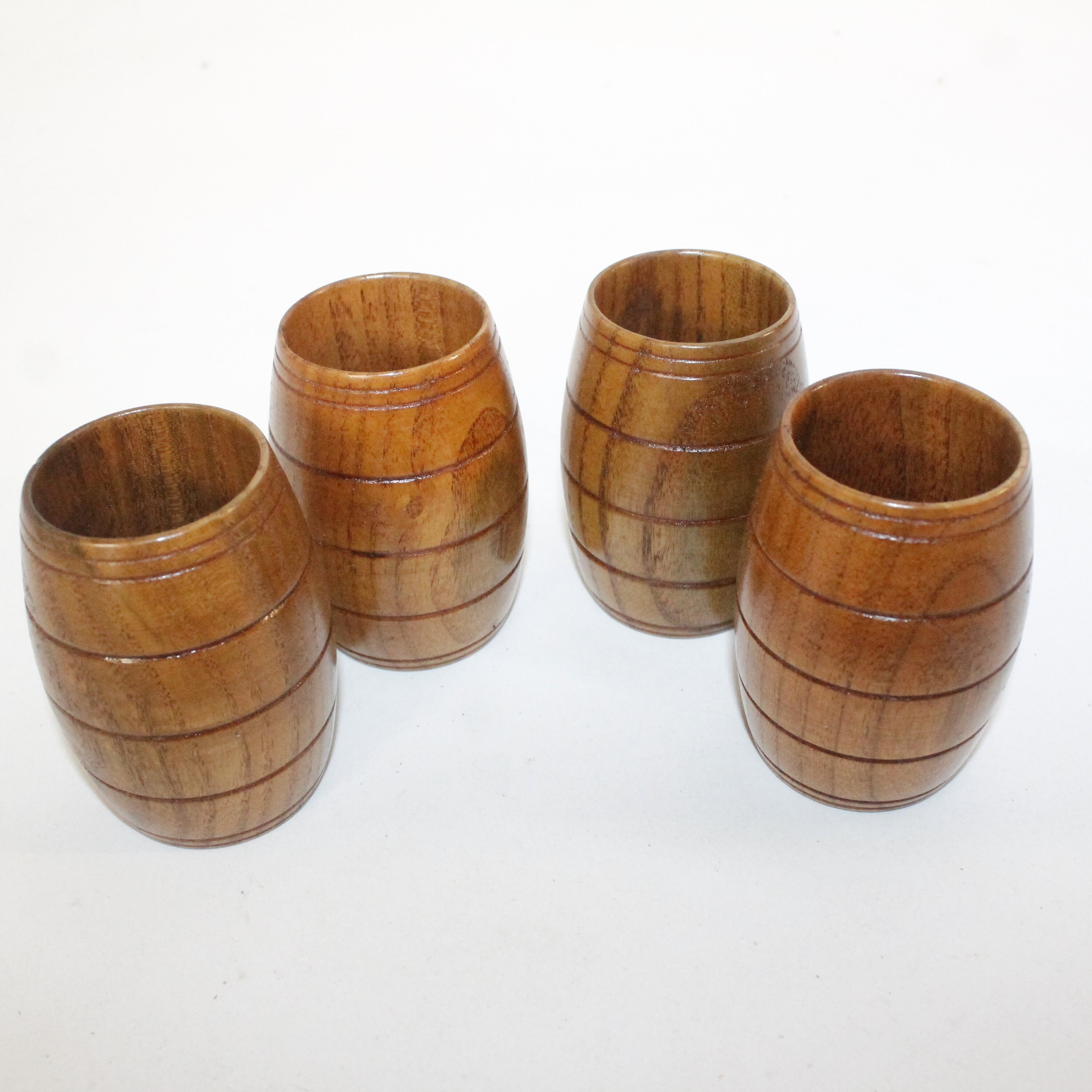 wooden barrel mugs
