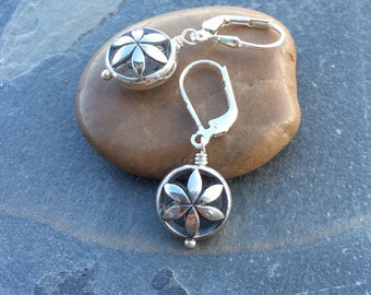 Sterling silver earrings .