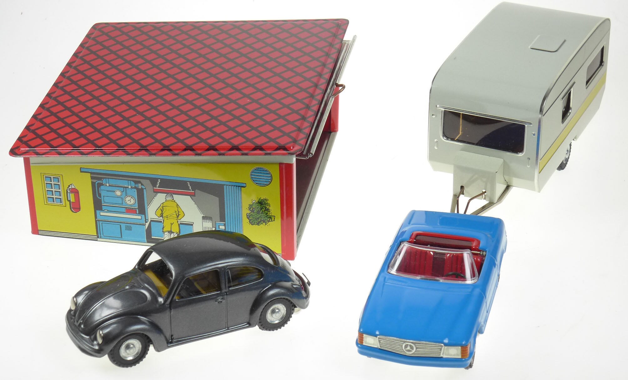 Een bezoek aan grootouders Wegversperring Uitgebreid Kovap Tin Speelgoed VW & Mercedes Auto's met Garage en - Etsy Nederland