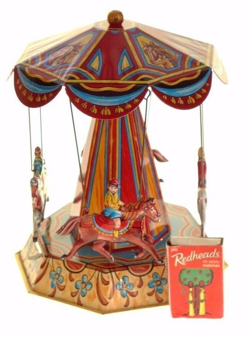 Ebros Carnival Merry Go Round Circus Elephant Tiger And Lion Red