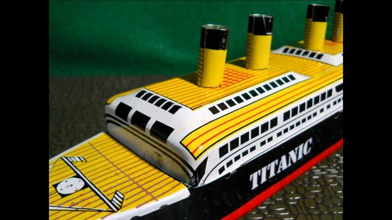 Titanic Steam Boat Tin Toy Pop Pop Boat Tin Plate Toy | Etsy