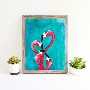 Flamingo, flamingo print, flamingo art, Pink flamingo, Baltimore hon art print, tropical art print, florida art, baltimore flamingo, image 4
