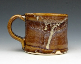 Ceramic Mug - Honey/Yellow - Coffee - Tea - Cup - 3.5" x 5" x 3.5" - 11 oz - Goneaway Pottery - (M5526)