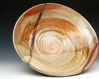 Large Bowl with Swooping Rim - Serving Bowl - Wide Bowl - 4" x 11.5" x 10.5" - Goneaway Pottery - (B4542)