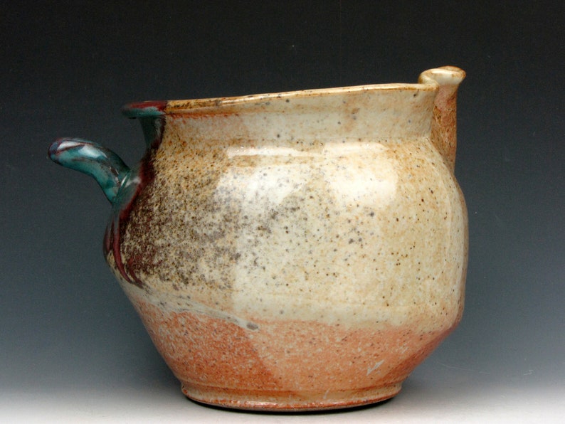 Vessel With Folded Rim and Finger - Shino - Vase - Shiny - Gold Luster ...