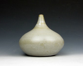Tropfenförmige Vase - Gefäß - Weiß - Glatt - 14 cm x 14 cm x 14 cm - Goneaway Keramik - (V5956)