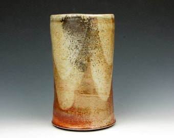 Blumenvase - Gold Luster Shino - Glänzend - Keramik - 6 "x 3,5" x 3,5" - Goneaway Pottery - (V1696)