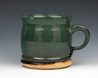 Ceramic Mug - Blue - Coffee - Tea - Cup - 3.5" x 5" x 3.5" - 14 oz - Goneaway Pottery - (M0674)