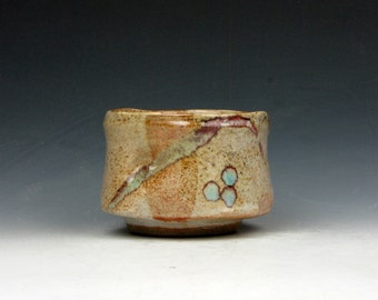 Cup - Yunomi - Tea Bowl - Whiskey - Wine - Whatever - Shino - Stoneware - 6 oz.  - 2.5" x 3.5" x 3.5" - Goneaway Pottery - (Y6290)