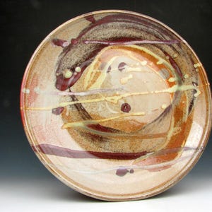Striking Decorated Platter - Plate - Dish - Abstract - 1.5" x 13" x 13" - Goneaway Pottery - (P7700)