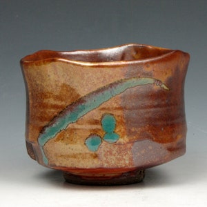 Cup Yunomi Tea Bowl Whiskey Wine Whatever Shino Stoneware 8 oz. 2.5 x 3.5 x 3.5 Goneaway Pottery Y3350 image 1