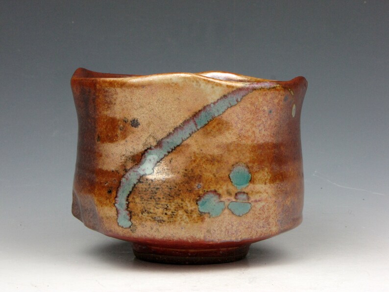 Cup Yunomi Tea Bowl Whiskey Wine Whatever Shino Stoneware 8 oz. 2.5 x 3.5 x 3.5 Goneaway Pottery Y3350 image 4