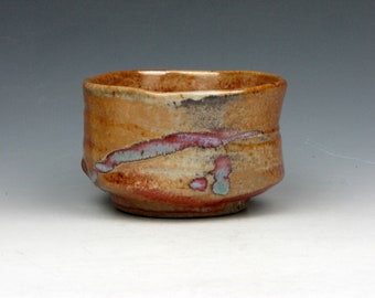 Cup - Yunomi - Tea Bowl - Whiskey - Wine - Whatever - Shino - Stoneware - 4 oz.  - 2" x 3" x 3" - Goneaway Pottery - (Y3288)