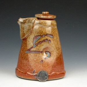 Oil Jar Soy Sauce Jar Flask Kitchen or Table 12 oz. 5.5 x 4.5 x 3 Goneaway Pottery OC3829 image 2