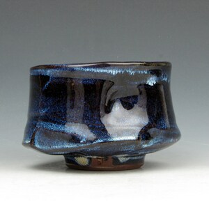 Blue Tea Bowl Yunomi Tea Coffee Whiskey Wine Whatever Stoneware Cup 5 oz. 2.5 x 3 x 3 Goneaway Pottery Y5201 image 7