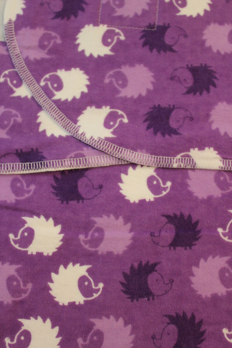 Purple Hedgehogs Organic Cotton Sleep Pocket Swaddle