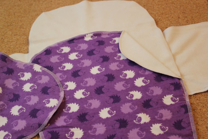 Purple Hedgehogs Organic Cotton Sleep Pocket Swaddle