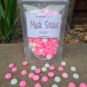 Soy Wax Melt Dots | Musk Sticks | Hand poured scented soy wax melts | 100g | Made in Australia