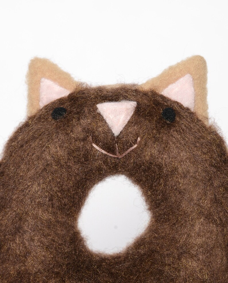 Mini Donut Cat Handmade Plush Toy Chocolate Furrrosted Etsy