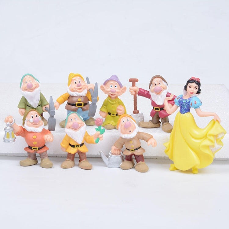 CAKE TOPPER Snow White And The Seven Dwarfs 8 Figure Set