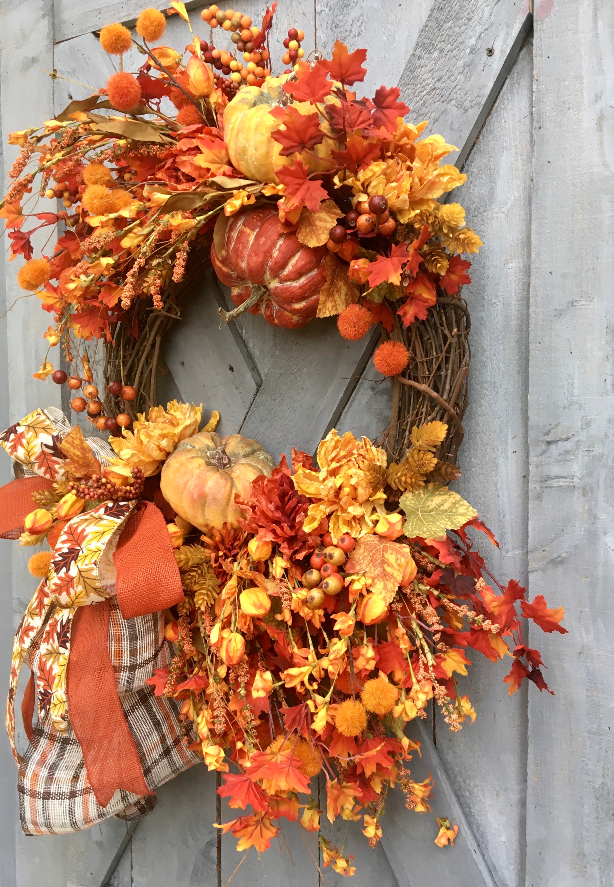 Autumn Grapevine Wreath Fall Grapevine Wreath Front Door | Etsy