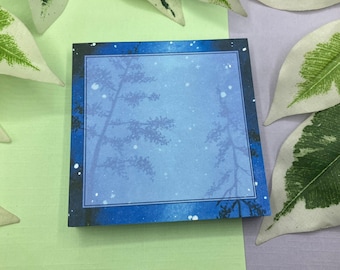 Cute Notepad, Handmade Night Sky Note Pad, Memo Pad with 50 Pages for Notetaking or use with your Planner, Journal, Bujo, or Scrapbooking
