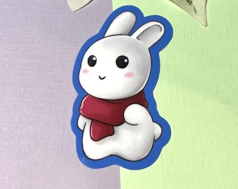 Cute Snow Bunny Waterproof Vinyl Sticker