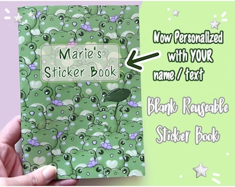 Personalized Reusable Blank A5 Stickerbook, Handmade Sticker Book, 40 Pages for safekeeping and collecting your favorite Stickers