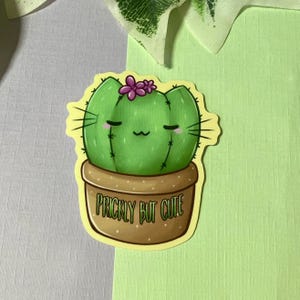 Prickly but Cute - Cactus Cat Waterproof Vinyl Sticker