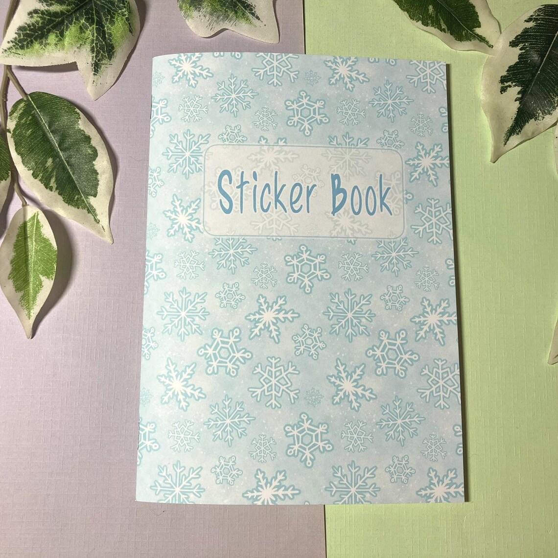 Reusable Blank A5 Stickerbook, Handmade Snowflakes Sticker Book With 40 ...