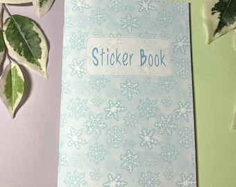 Album di adesivi A5 riutilizzabile, album di adesivi con fiocchi di neve fatti a mano con 40 pagine per conservare e collezionare i tuoi adesivi preferiti