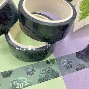 D20 Dice Washi Tape to decorate your Planners, Journal, Paper Crafts etc.