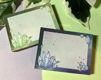 Mini blocco note in cristallo, blocco note fatto a mano, blocco note con 50 pagine per prendere appunti o da utilizzare con il tuo planner, diario, bujo o scrapbooking