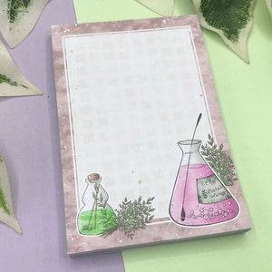 Söt anteckningsblock, handgjort alkemi-anteckningsblock, memoblock med 50 sidor för anteckningar eller användning med din planerare, dagbok, bujo, scrapbooking