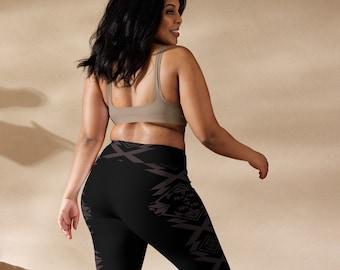 Aztec Yoga Leggings for Women - High-Waisted, Breathable, and Comfortable