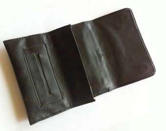 Black Vegan Tobacco Pouch, Black Tobacco Case, Cigarette Rolling Pouches, Yaba Tobacco Pouch, Unisex Gift