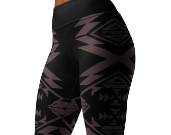 Aztec Yoga Leggings for Women - High-Waisted, Breathable, and Comfortable